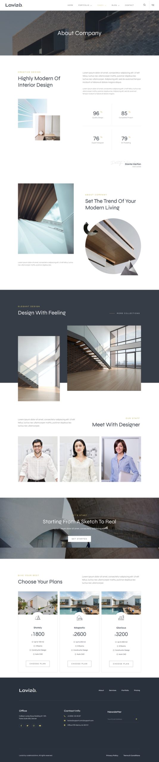 Laviza - Modern Architecture & Interior Design Elementor Template Kit