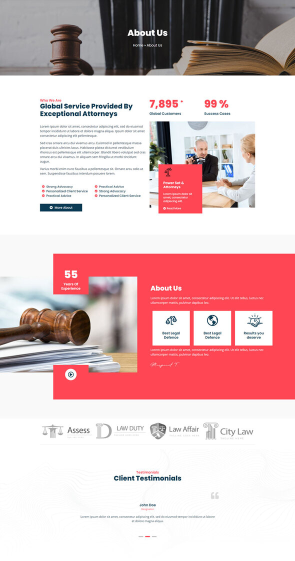 Legaloption - Law Firm & Attorney Elementor Template Kit