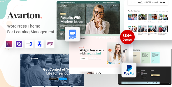 Preview image for Avarton - Online Courses WordPress Theme