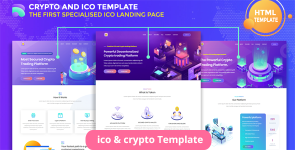 Product preview supplied for Tokenzero - ICO and Cryptocurrency Template