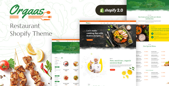 Orgass - Food Delivery Shopify Theme