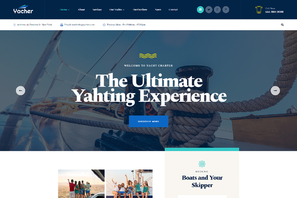 Yachter - Boat & Yacht Charter Services Template Kit listing image