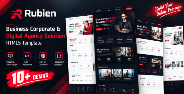 Preview image for Rubien - Business Corporate & Digital Agency IT Solution HTML5 Template