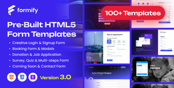 Formify - Coming Soon & Registration Form Template listing image