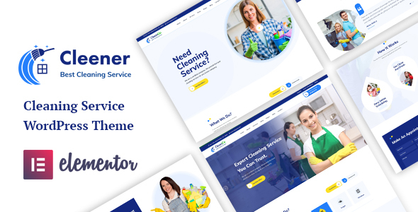 Cleener - Cleaning Services WordPress Theme listing image