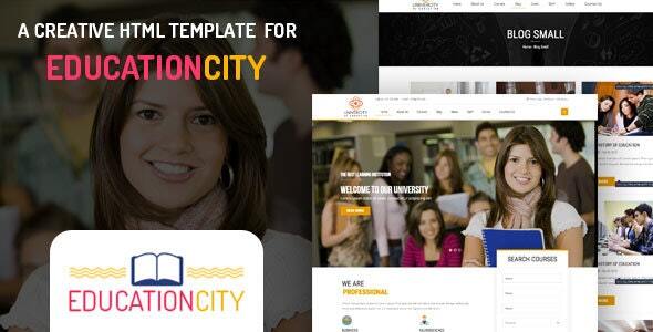 Product preview supplied for Education City –  University Learning & LMS HTML Template