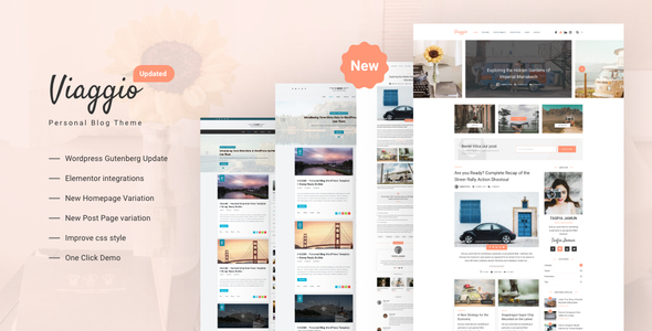 Viaggio - Personal WordPress Blog Theme listing image