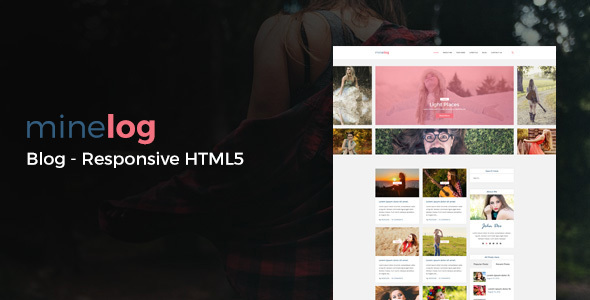 Preview image for Minelog Blog - Responsive HTML5