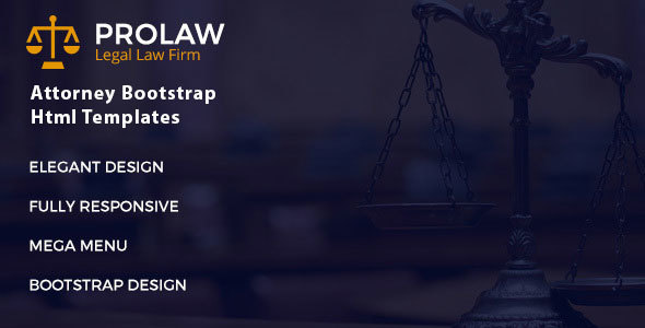 Prolaw Legal Law Firm - Attorney Bootstrap HTML Template
