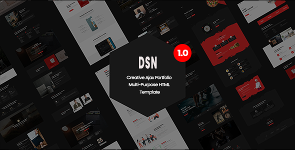 Preview image for DSN - Creative Ajax Portfolio Multi-Purpose HTML Template