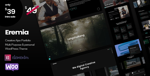 Eremia - Ajax Portfolio WordPress Theme product preview