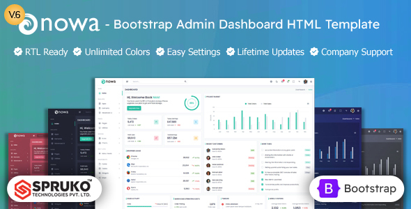 Nowa – HTML Bootstrap Admin Dashboard Template