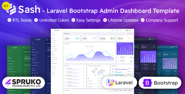 Sash – Laravel Admin & Dashboard Template listing image