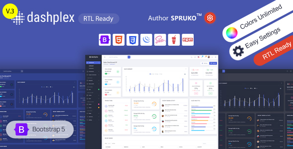 Product preview supplied for Dashplex - Bootstrap Admin & Dashboard HTML Template