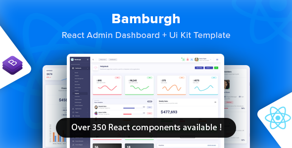 Bamburgh - React Bootstrap Admin Dashboard & UI Kit Template product preview