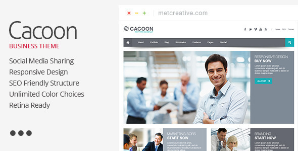Cacoon - Responsive Business Theme product preview