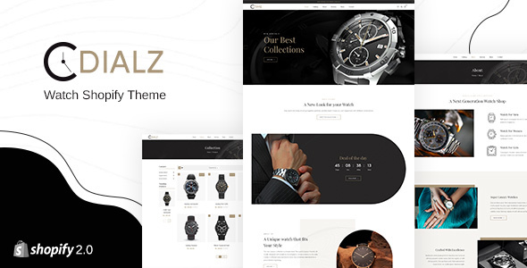 Product preview supplied for Dialz - Watch Store Shopify Theme