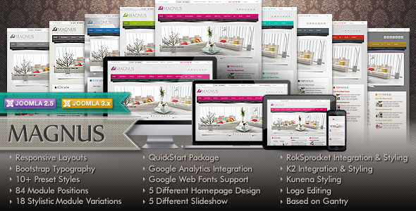 Preview image for Magnus Multipurpose Joomla Theme