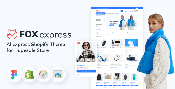 FoxExpress - Aliexpress Shopify Theme for Hugesale Store listing image