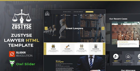 Zustyse - Lawyer & Attorney HTML Template listing image