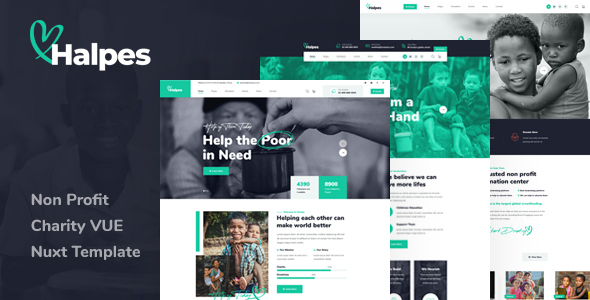 Halpes - Nonprofit Charity Vue Nuxt Template