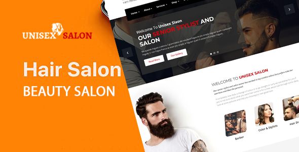 Unisex - Hair Salon Drupal 9 Theme product preview
