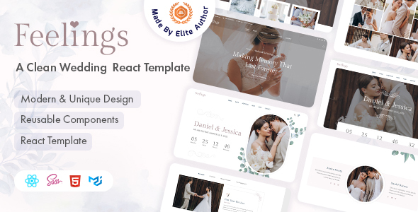 Feelings - Wedding & Planner React Template