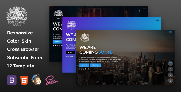 Product preview supplied for DON - Coming Soon Template.