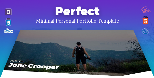 Perfect - Minimal Personal Portfolio Template product preview