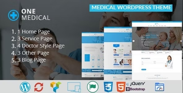 OneMedical - Responsive Medical WordPress Theme product preview