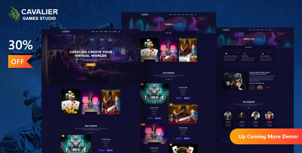 Cavalier - Gaming Studio WordPress Theme + RTL product preview