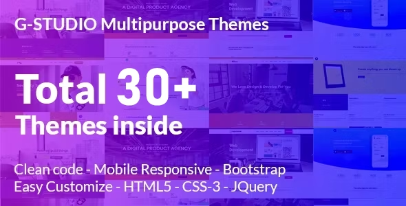 Product preview supplied for G Studio - Multipurpose Responsive Website Template