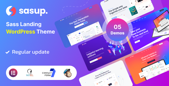 Sasup - Sass Landing WordPress Theme + RTL listing image