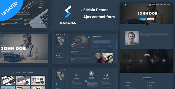 Sakura - Resume, CV, Portfolio,  vCard