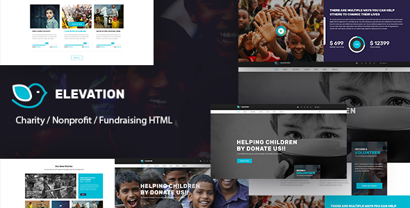 ELEVATION - Charity / Nonprofit / Fundraising HTML5 Template listing image