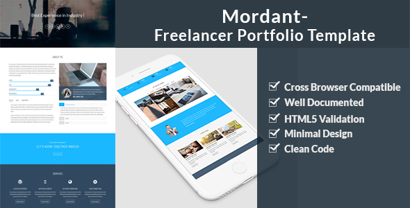 Preview image for Mordant - Freelancer Portfolio Template