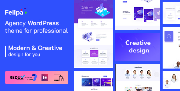 Felipa - Agency WordPress Theme listing image