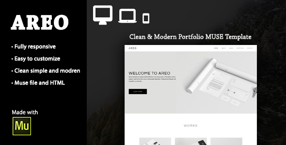 AREO- Responsive Multi-Purpose Muse Theme product preview