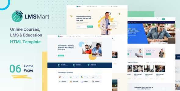 Preview image for LMSMart – Education HTML Template