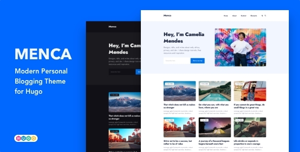 Menca – Modern Personal Blogging Theme for HUGO product preview