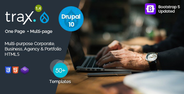 Trax - Multi-Purpose and One Page Drupal 10 Parallax listing image