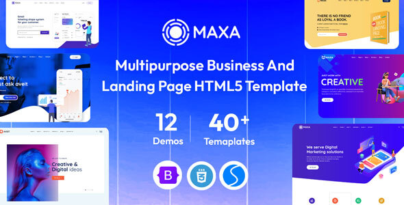 Maxa - Creative Multipurpose HTML Template product preview