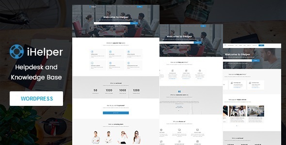 Preview image for iHelper - Helpdesk and Knowledge Base WordPress Theme