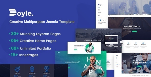 Doyle - Creative Multipurpose Joomla Template product preview