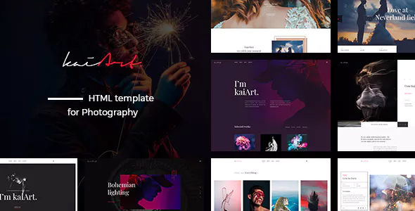 Product preview supplied for kaiArt - Responsive HTML Template for Photography