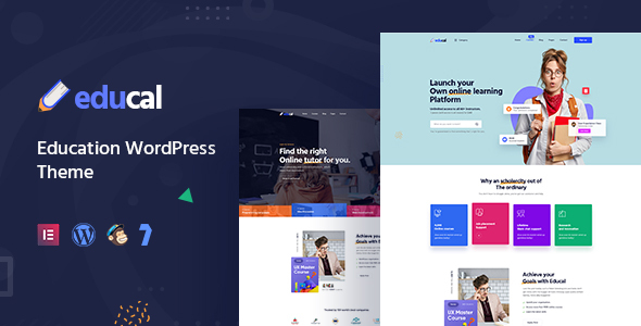 Educal - Online Courses & Education WordPress Theme product preview