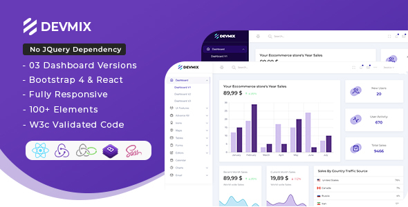 Devmix - React Admin & Dashboard Template