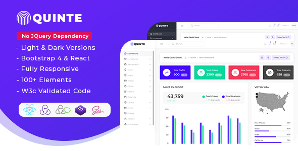 Quinte - React Admin & Dashboard Template