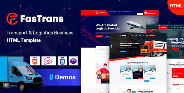 Fastrans - Transportation & Logistics HTML Template listing image