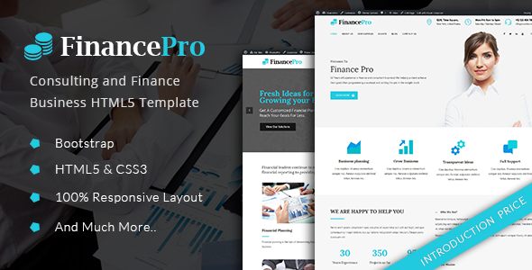 FinancePro - Consulting and Finance Business HTML Template